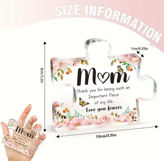 Mom Puzzle Piece Keepsake โ A Heartfelt Motherโs Day Gift