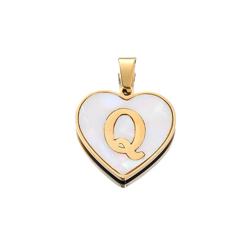 Elegant Heart Alphabet Charms for Jewelry Making