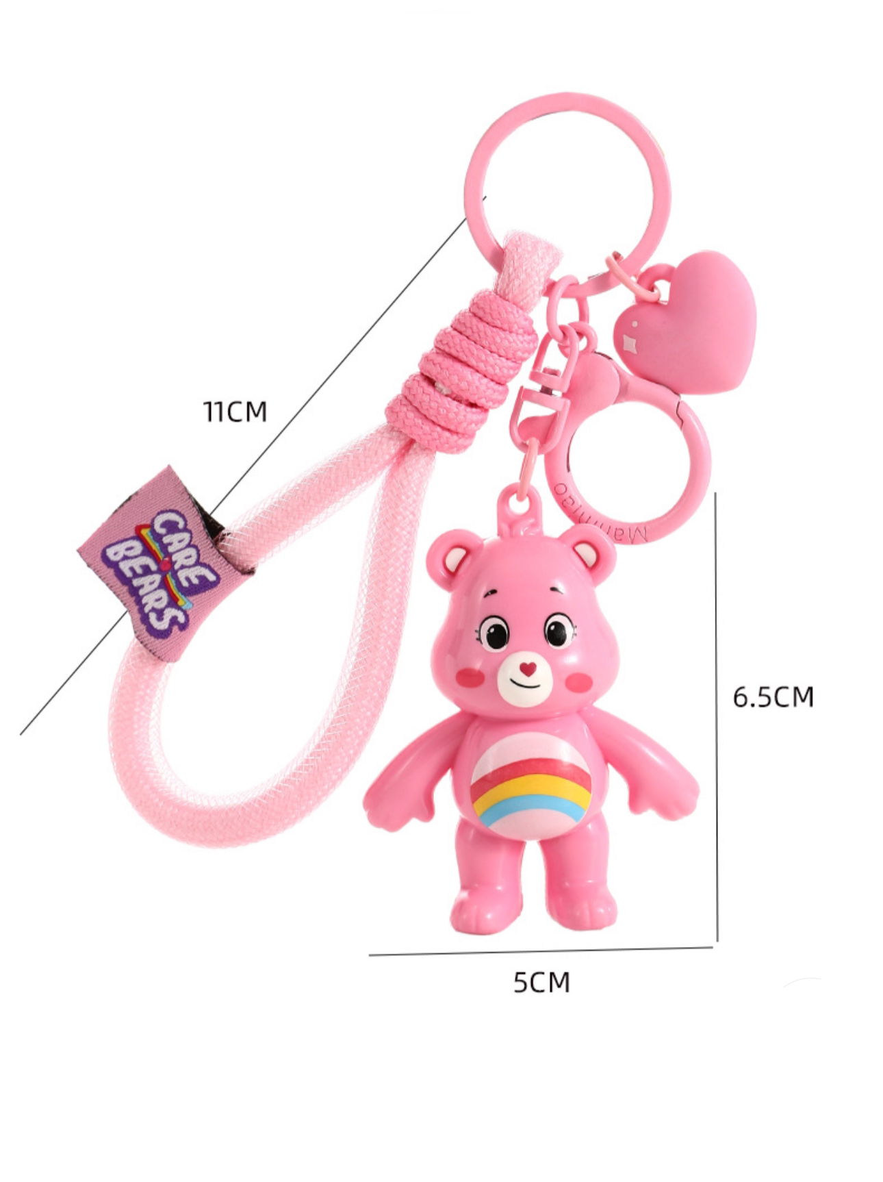 Care Bears Keychain with Strap – Cute Bag Charm for Gifts & Fans