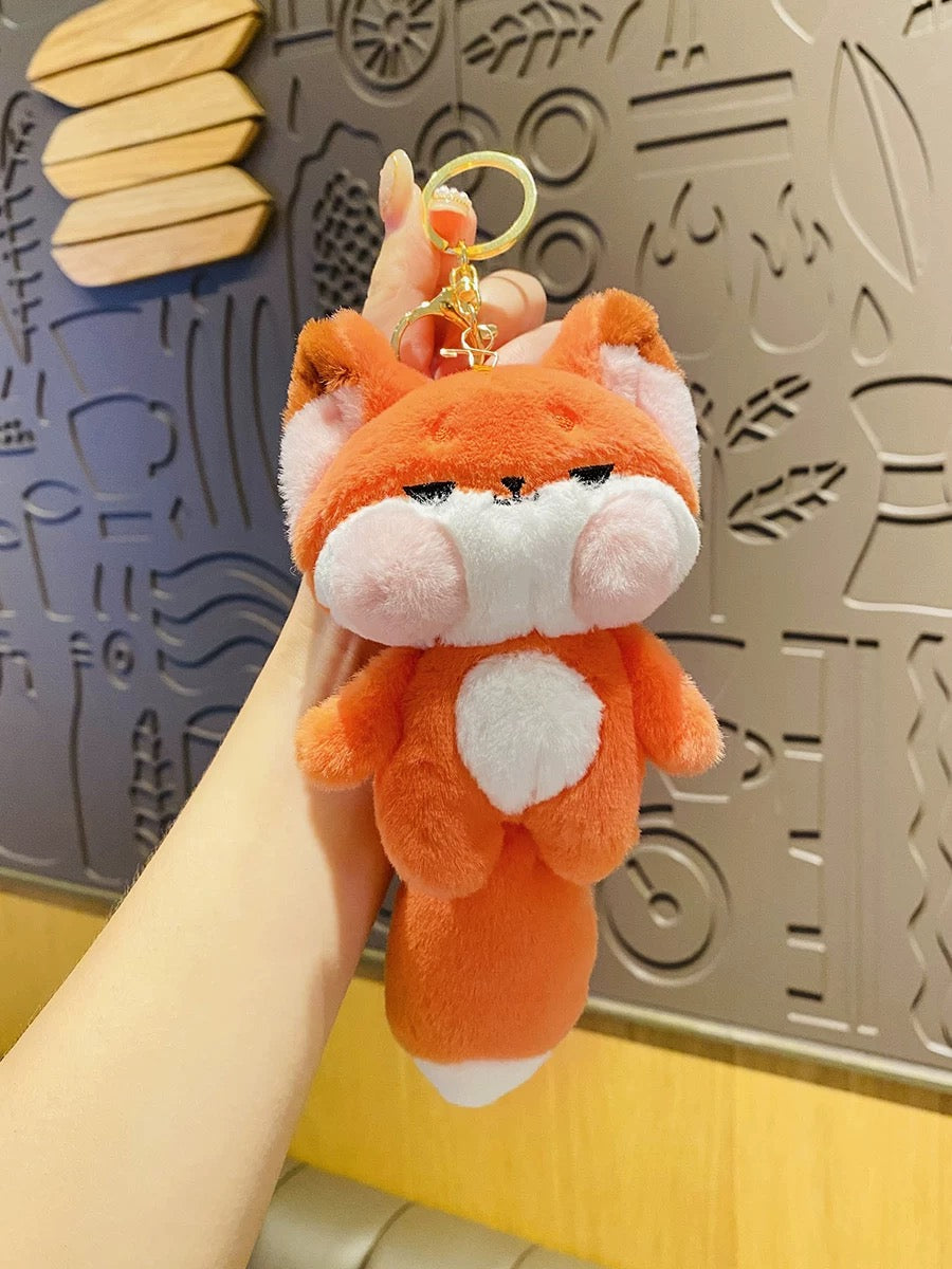 Cute Fox Plush Keychain – Kawaii Animal Charm & Gift for Her