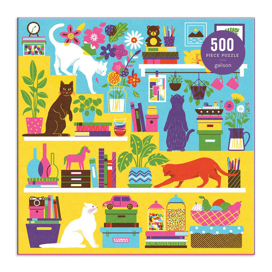 Curious Cats 500 Piece Jigsaw Puzzle Galison