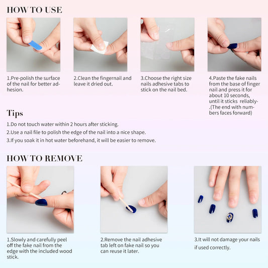 Purple Ombre Press-On Nails with Glitter and Rhinestones V Boutique Studio