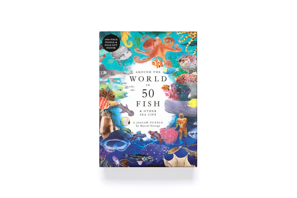 Around the World in 50 Fish 1000 Piece Puzzle