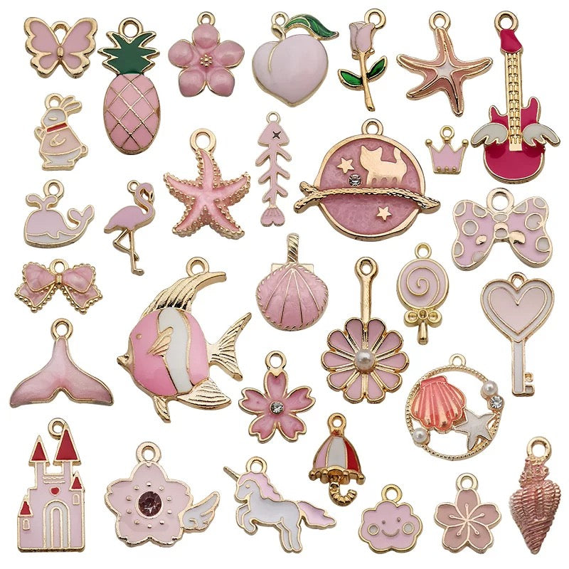 Mixed 31 Pcs DIY Jewelry Making Charms V Boutique Studio