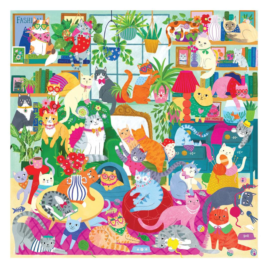 Caturday Afternoon 500 Piece Family Puzzle Mudpuppy
