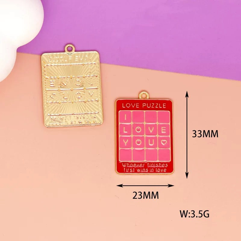 Charming Love-Themed Alloy Charms for Jewelry Making