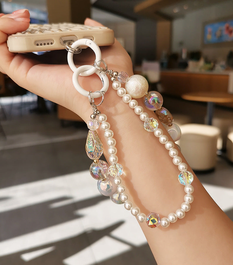 Aurora Pearl Charm Phone Lanyard