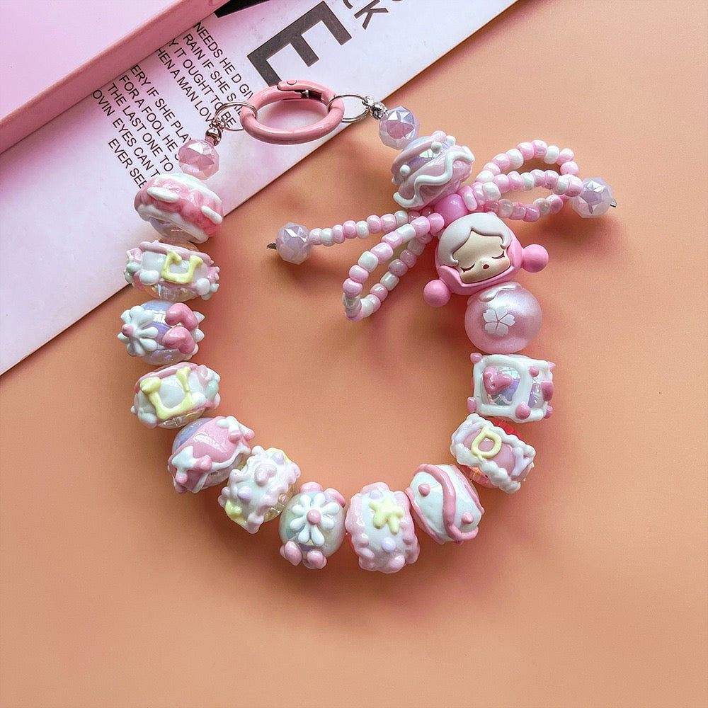 Handmade Beaded Cute Character Phone Lanyard