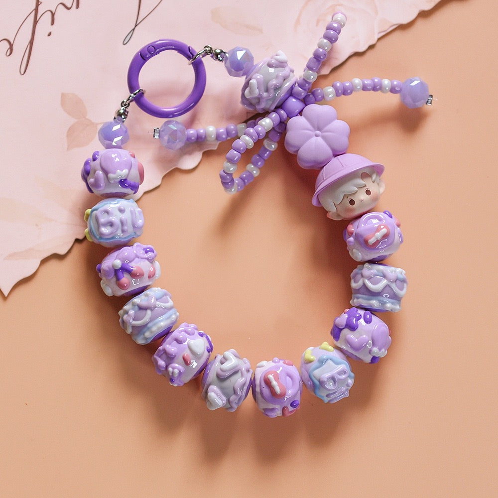 Handmade Beaded Cute Character Phone Lanyard