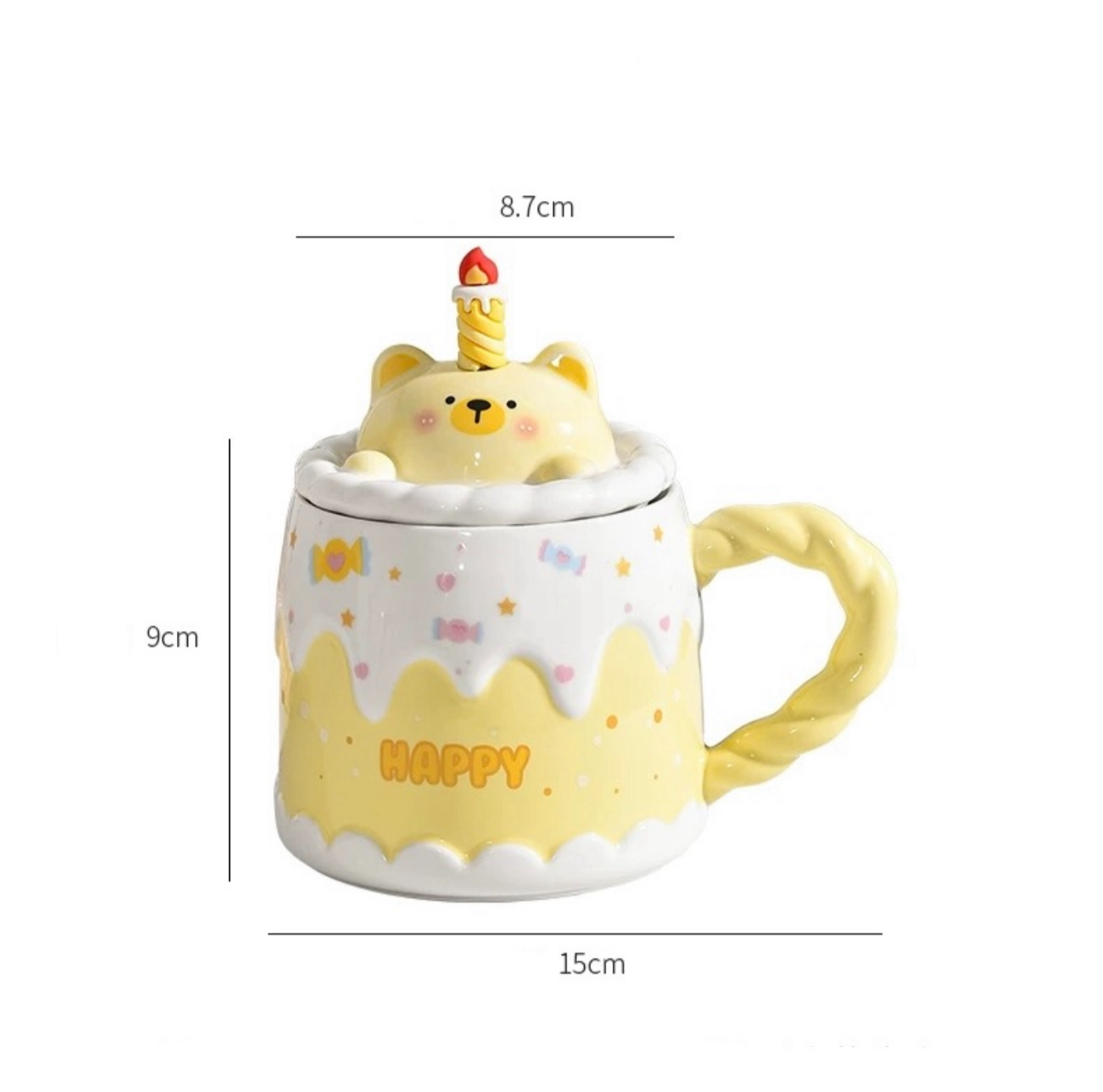 Birthday Cake Ceramic Mug V Boutique Studio
