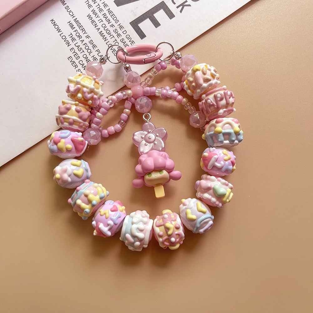 Handmade Beaded Cute Character Phone Lanyard