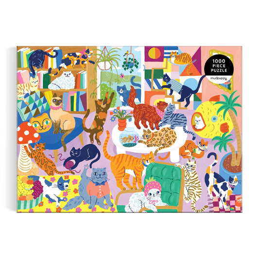 Cozy Cat Club 1000 Piece Family Puzzle