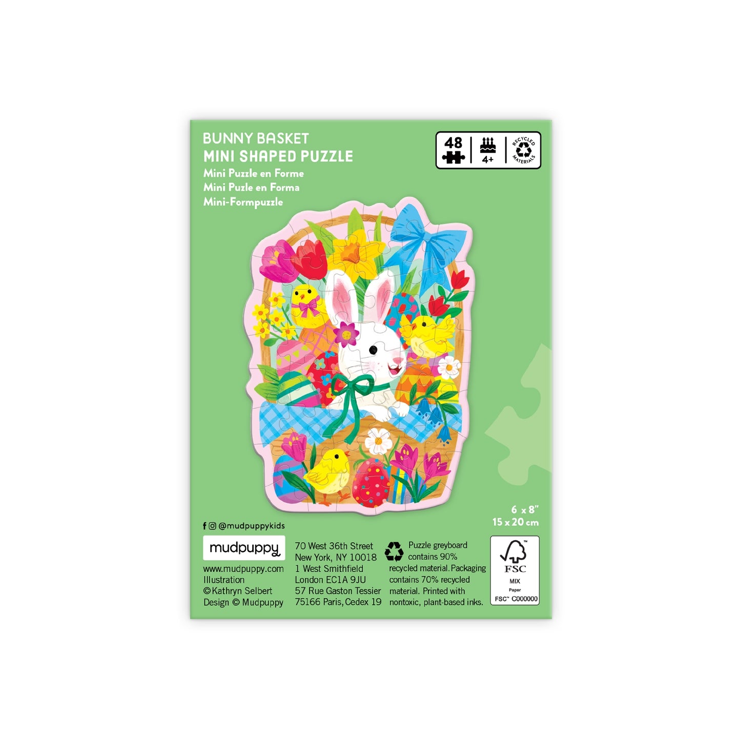 Bunny Basket 48 Piece Mini Shaped Puzzle