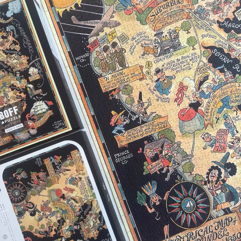 BOFF Anne Arundel County Historical Map 1000 Piece Jigsaw Puzzle BOFF