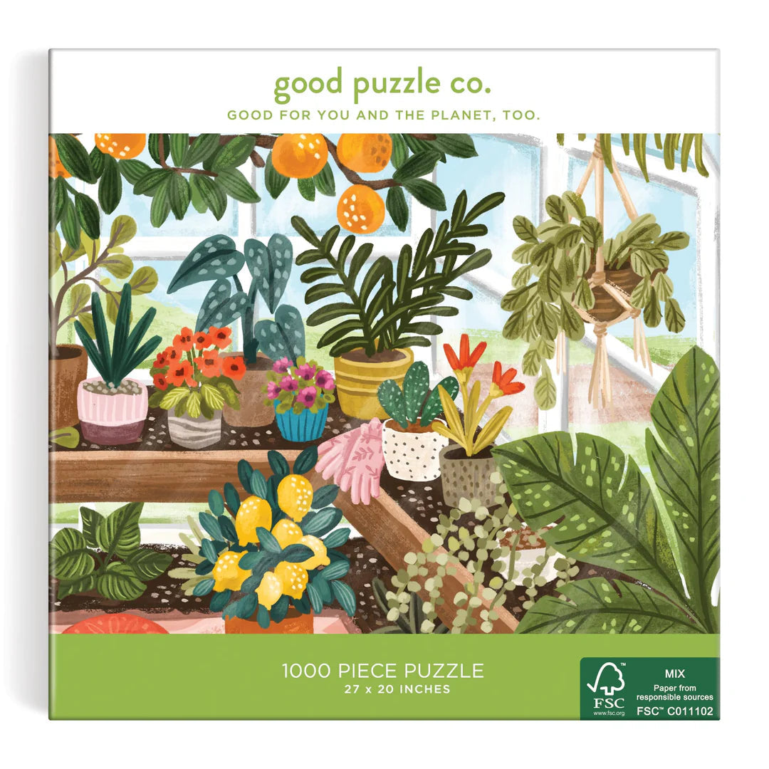 Good Puzzle Co. Greenhouse 1000 Piece Puzzle Galison