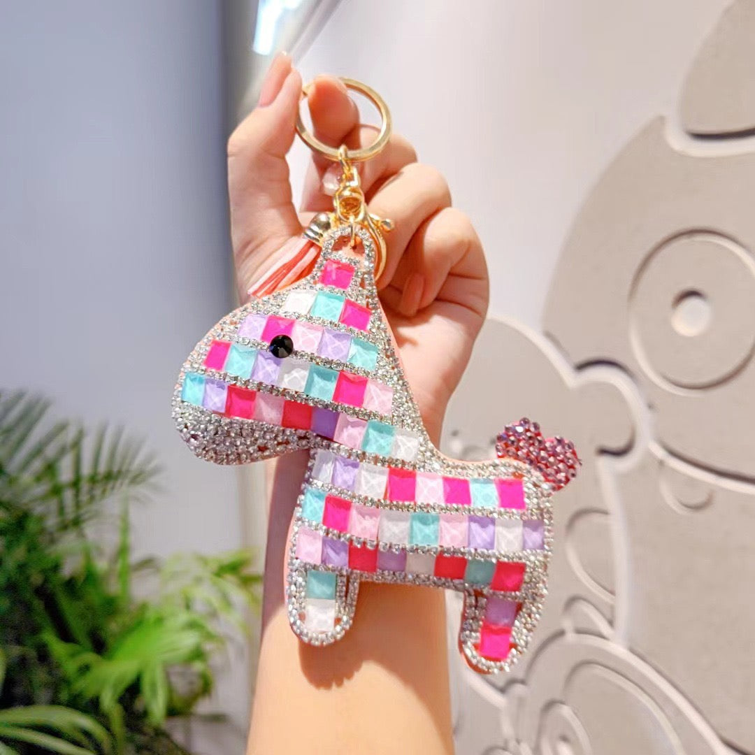 Rhinestone Horse Keychain