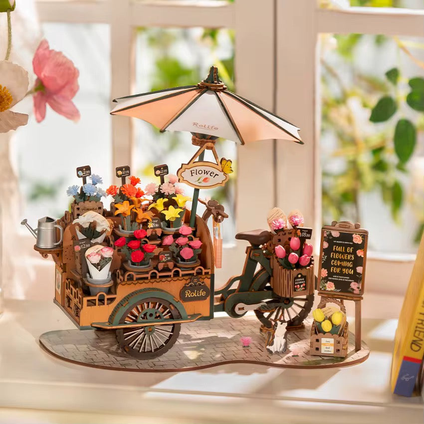3D Blossom Cart Puzzle – Delightful Handmade Gift