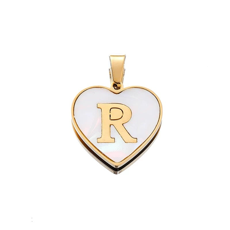 Elegant Heart Alphabet Charms for Jewelry Making