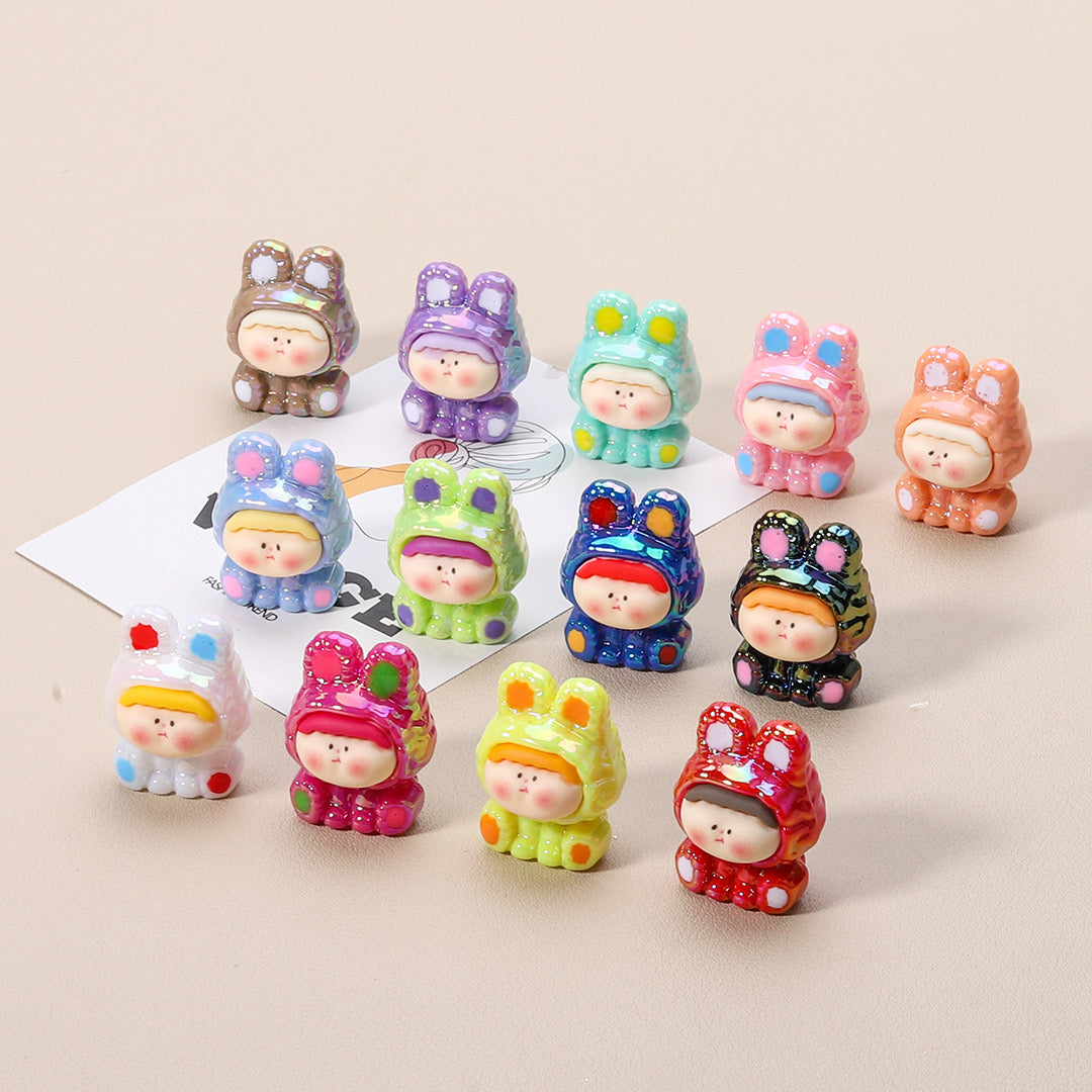 Mini Bunny Resin Figurines – Kawaii Desk Decorations
