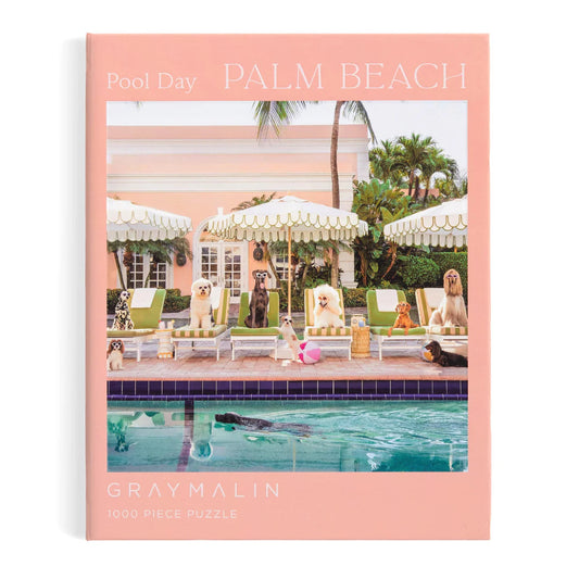 Gray Malin Pool Day Palm Beach 1000 Piece Book Box Puzzle Galison