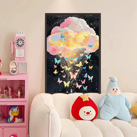 Butterflies Drawn to Dream Clouds Jigsaw Puzzle