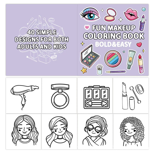 Fun Makeup Coloring Book – Bold & Easy Beauty-Themed Illustrations