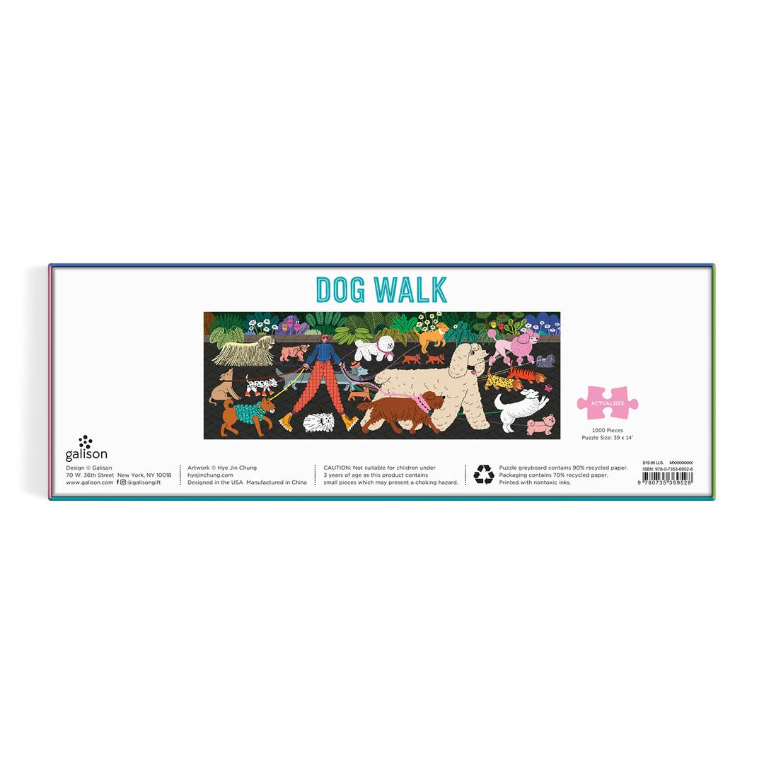 Dog Walk 1000 Piece Panoramic Jigsaw Puzzle Galison