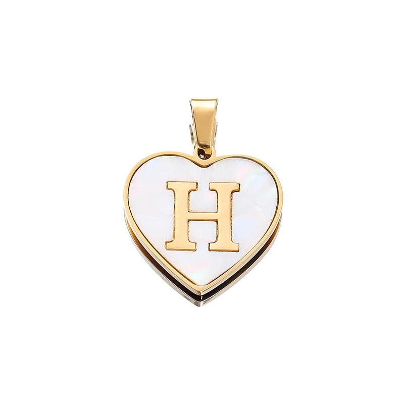 Elegant Heart Alphabet Charms for Jewelry Making