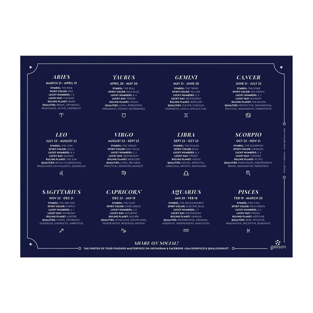 Cosmos Astrology 1000 Piece Foil Jigsaw Puzzle
