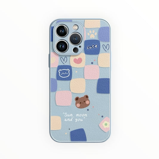 Sweet Checkered Bear Phone Case