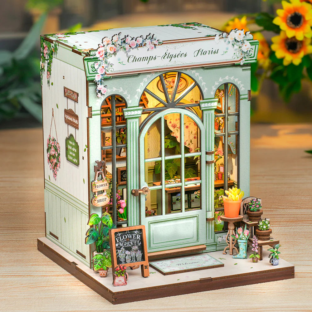 Champs-Élysées Florist – DIY Wooden Miniature Book Nook Kit