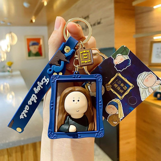 Cartoon Artist Keychain – Cute Accessories Inspired by Famous Paintings