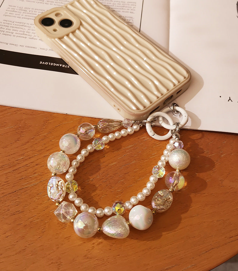 Aurora Pearl Charm Phone Lanyard