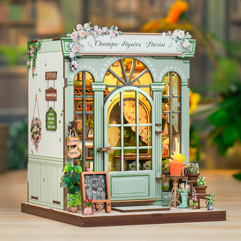 Champs-Élysées Florist – DIY Wooden Miniature Book Nook Kit