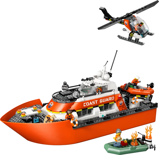 LEGO City Coast Guard Rescue Boat & Helicopter 60504