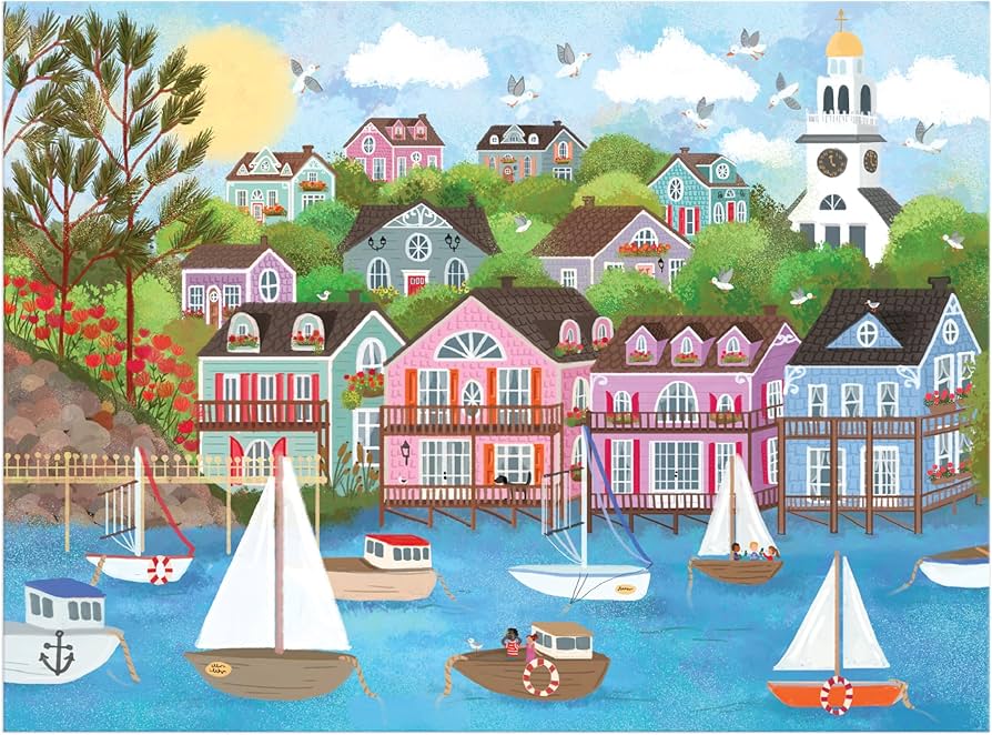 Joy Laforme Harbor by the Sea 1000 Piece Puzzle Galison