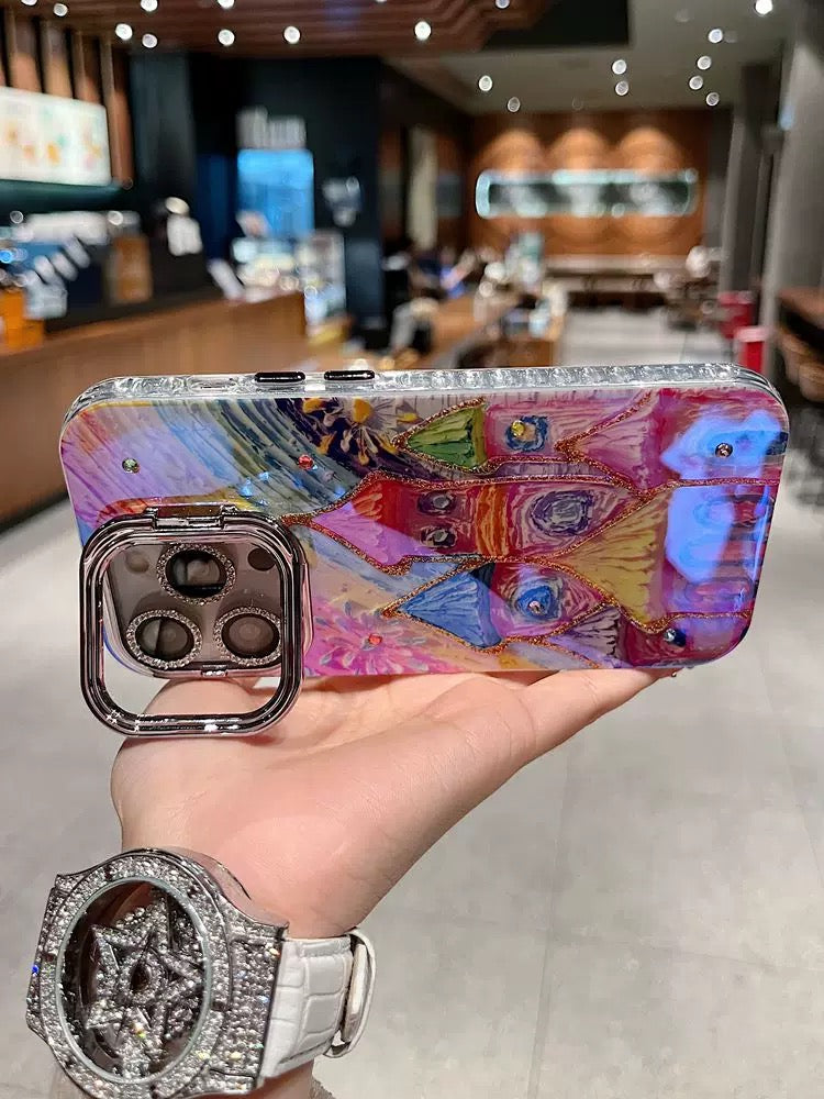 Dreamy Phone Case – Castle, Dolphin & Starry Town Series