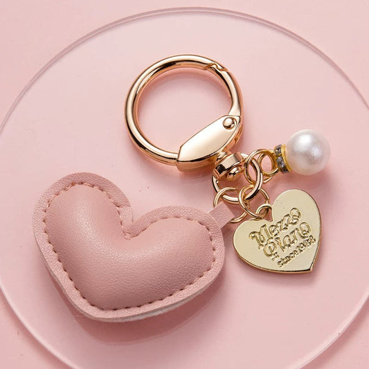 Sweetheart Pearl Elegance Keychain V Boutique Studio