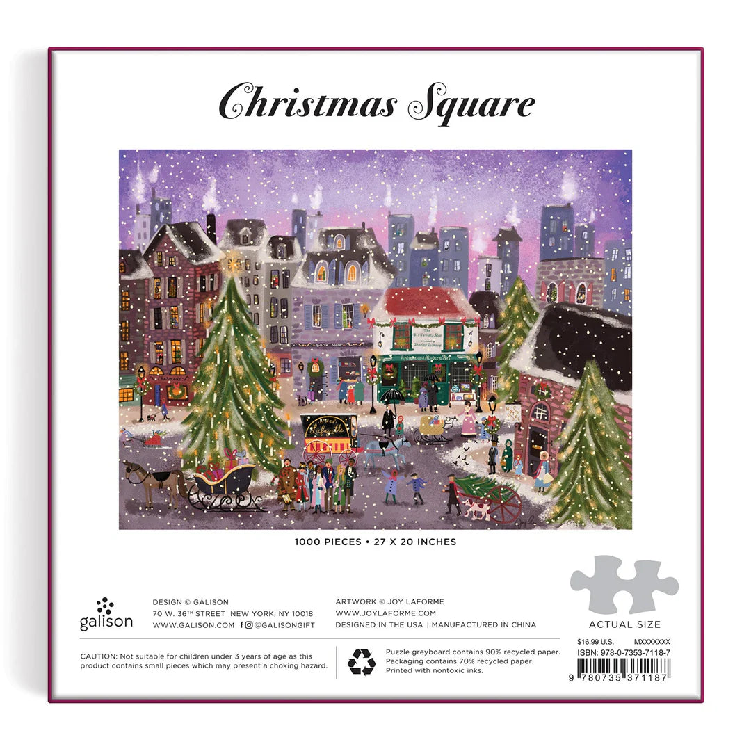 Joy Laforme Christmas Square 1000 Piece Puzzle Galison