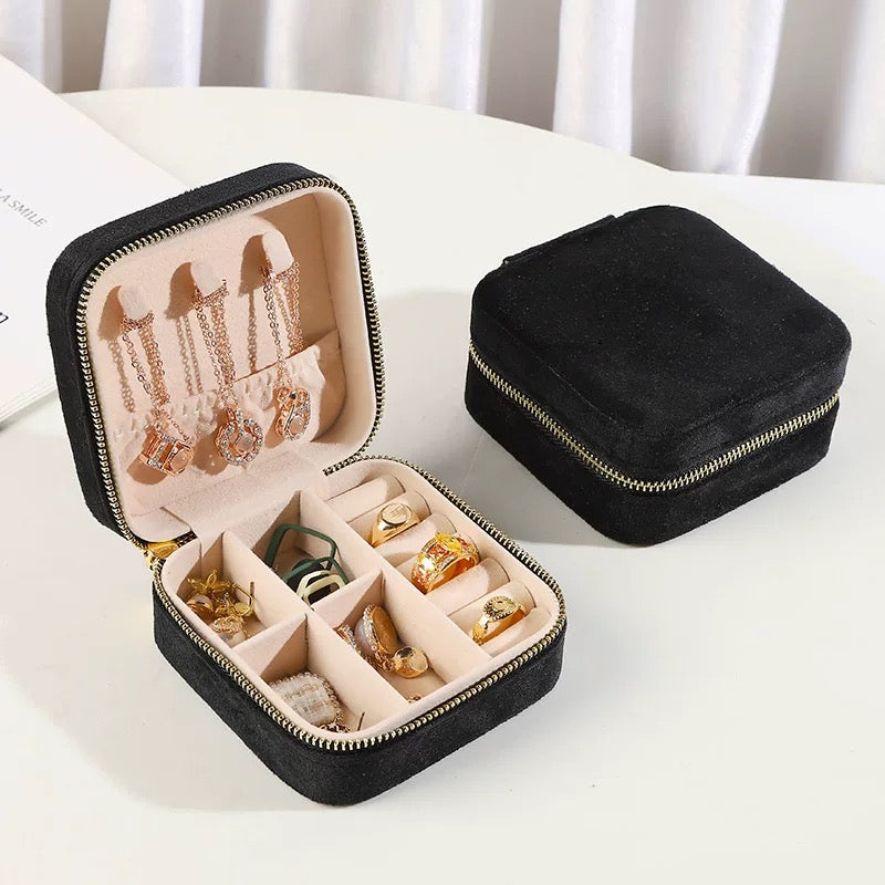 Custom Travel Jewelry Box – Personalized Organizer with Hooks & Rings