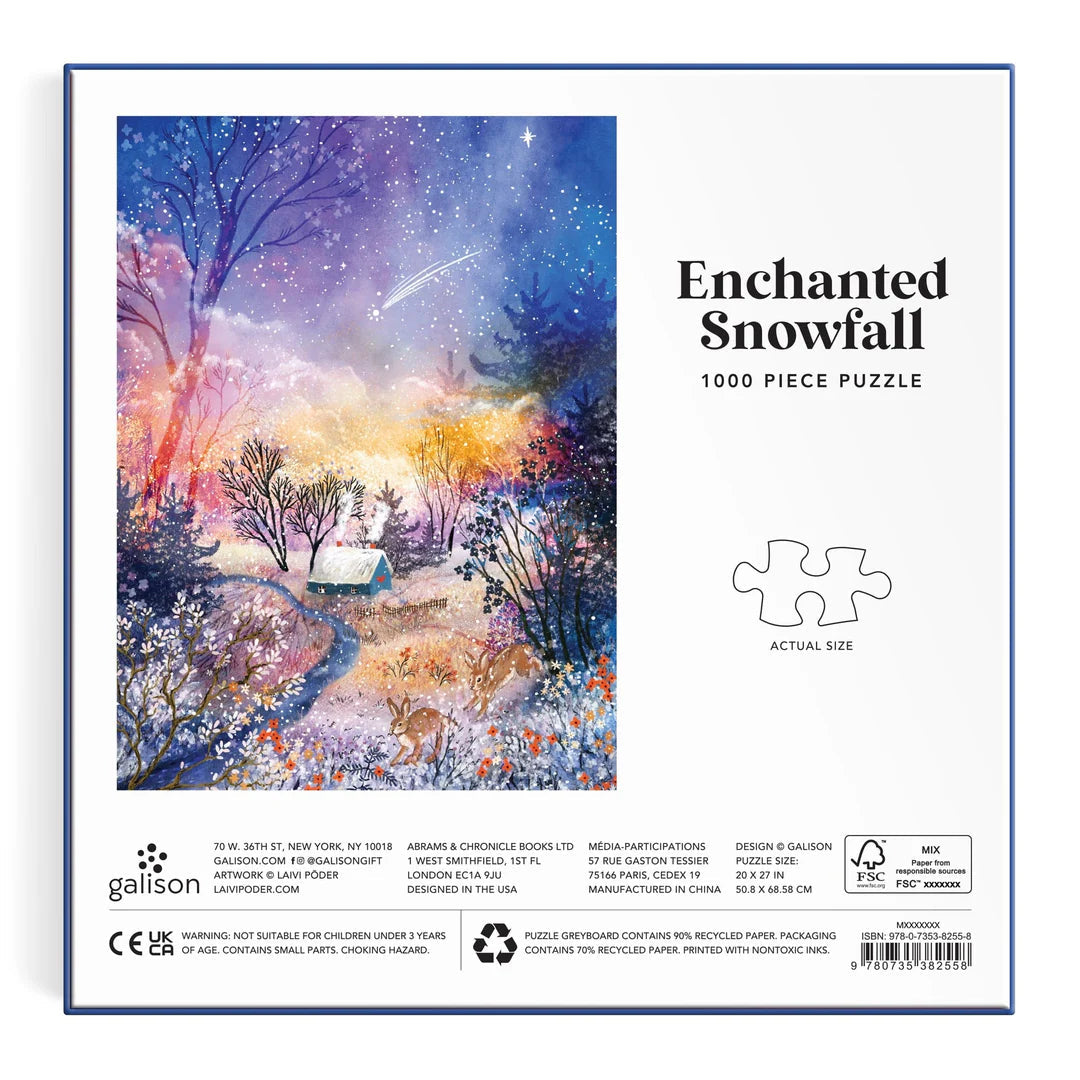 Enchanted Snowfall 1000 Piece Puzzle Galison