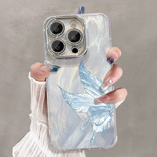 Elegant Iridescent Butterfly Glitter Phone Case V Boutique Studio