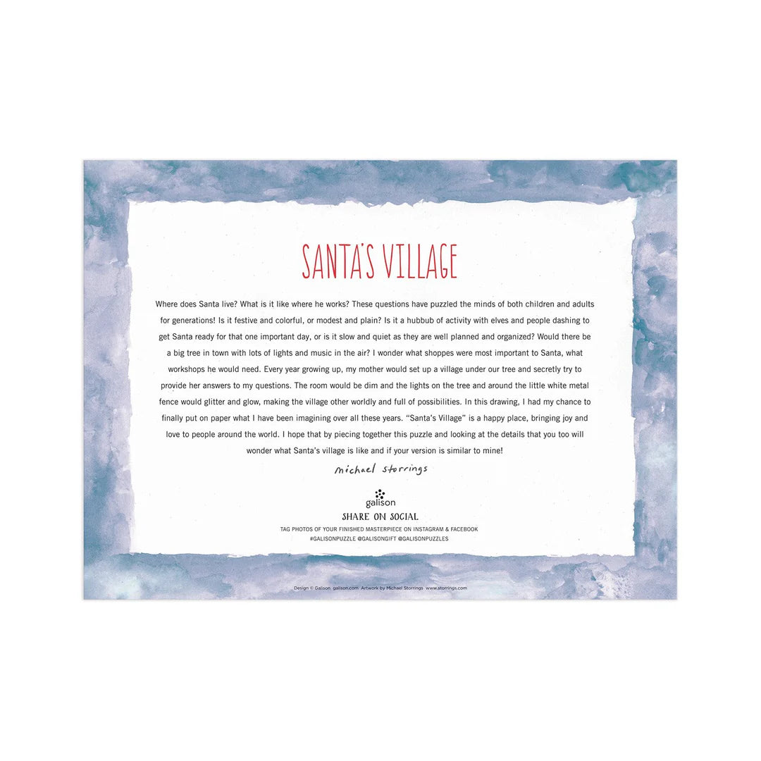 Michael Storrings Santa's Village 1000 Piece Puzzle