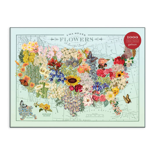 Wendy Gold USA State Flowers 1000 Piece Jigsaw Puzzle Galison