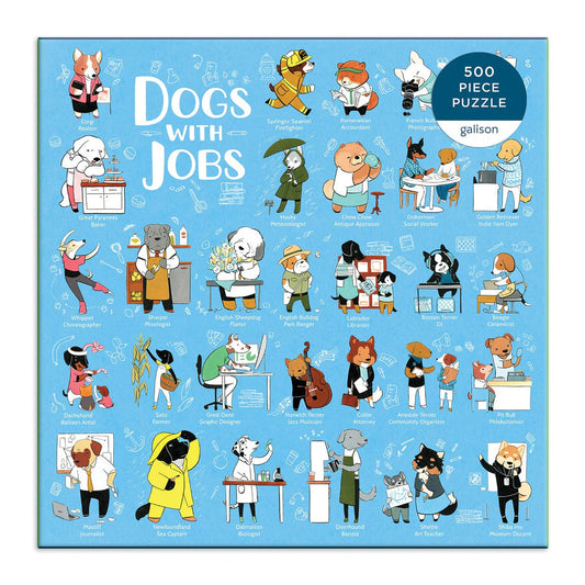 Dogs With Jobs 500 Piece Jigsaw Puzzle Galison