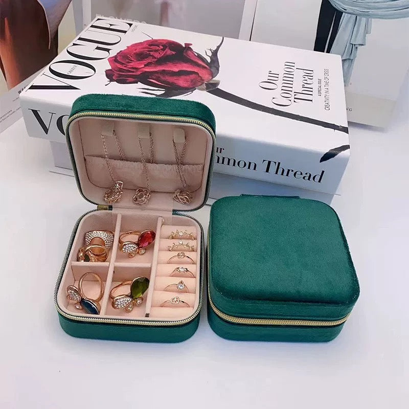 Custom Travel Jewelry Box – Personalized Organizer with Hooks & Rings