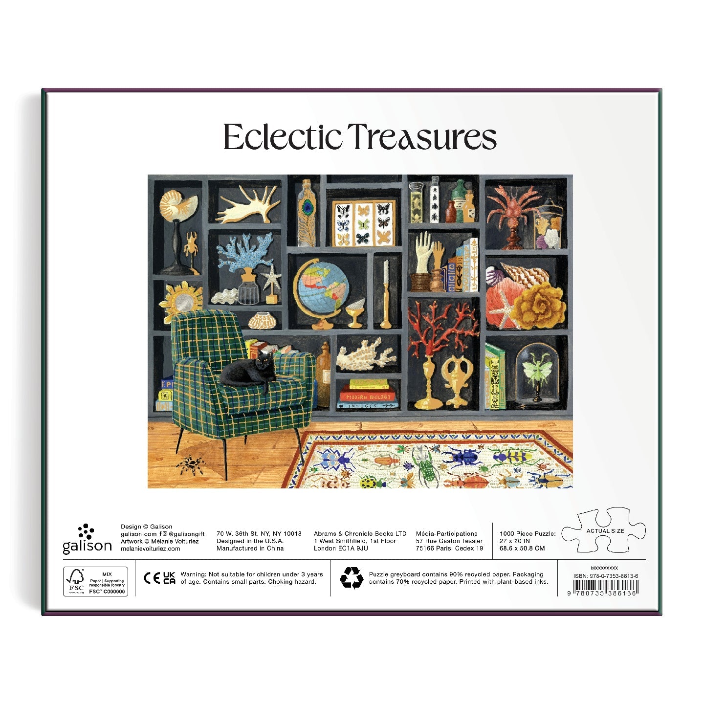 Eclectic Treasures 1000 Piece Foil Puzzle Galison