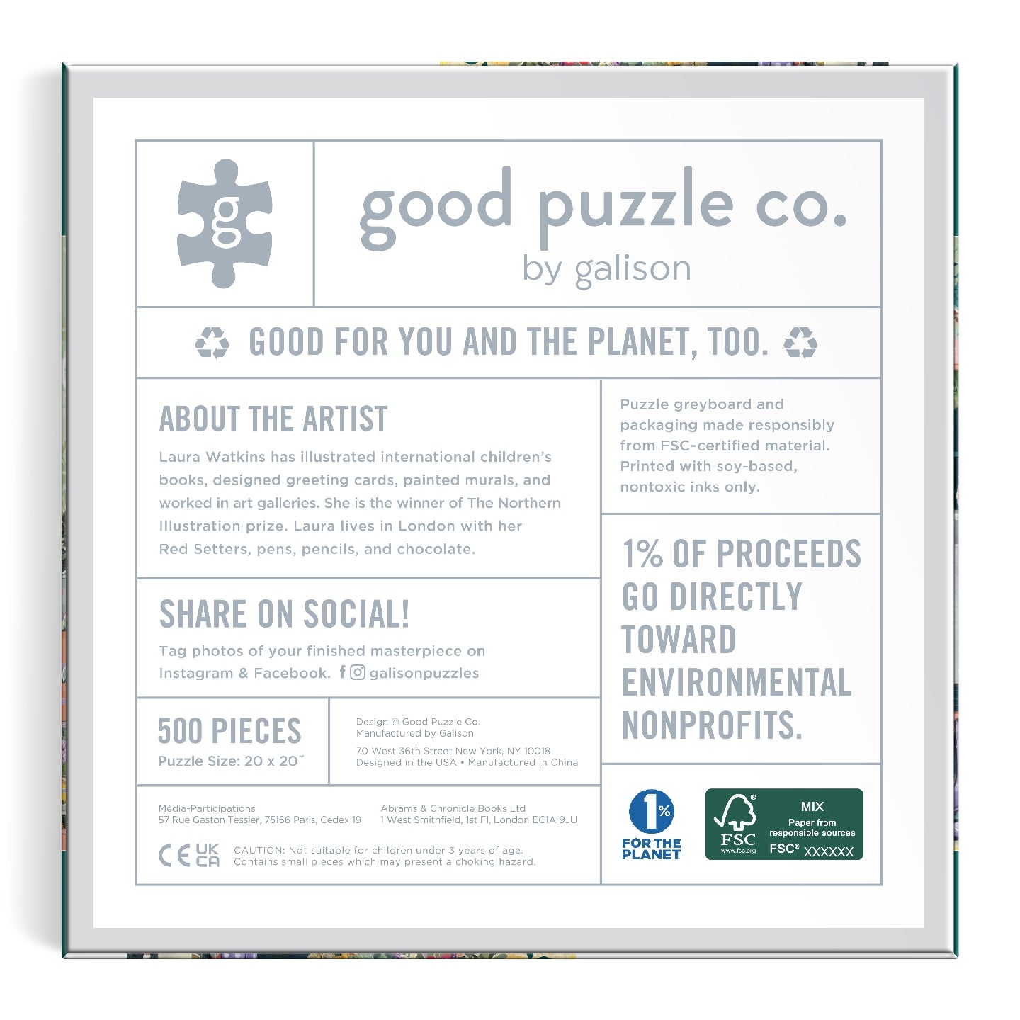 Good Puzzle Co. Gardener's Nook 500 Piece Puzzle Galison
