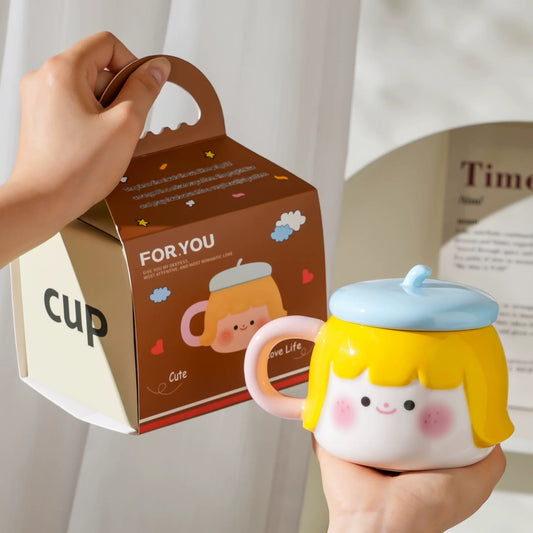 Beret Girl Ceramic Mug V Boutique Studio