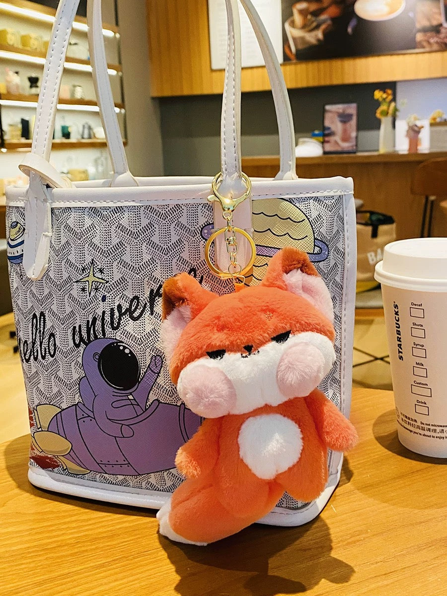 Cute Fox Plush Keychain – Kawaii Animal Charm & Gift for Her